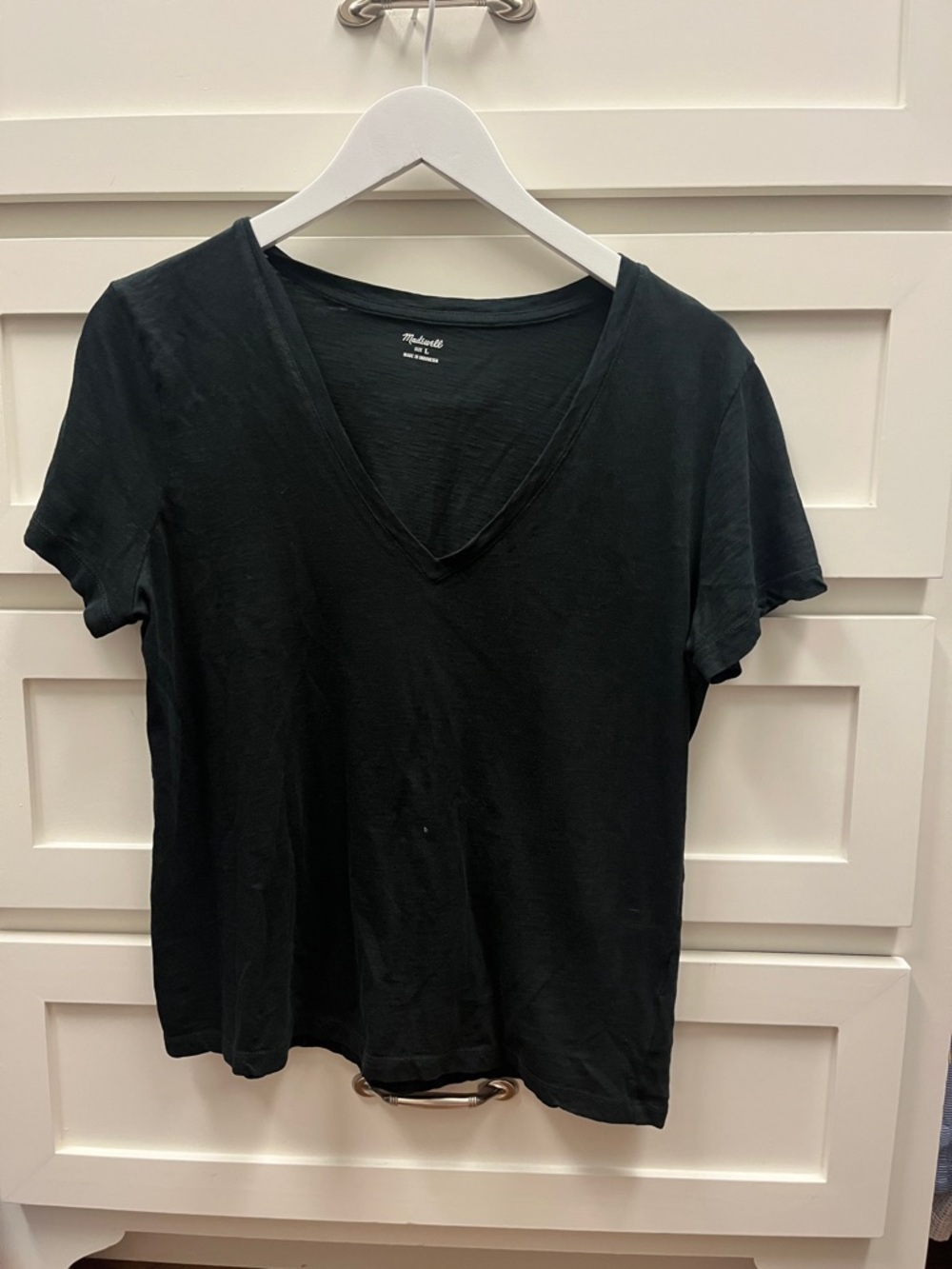 Madewell Black V-Neck Short Sleeve Tee - Relaxed Fit